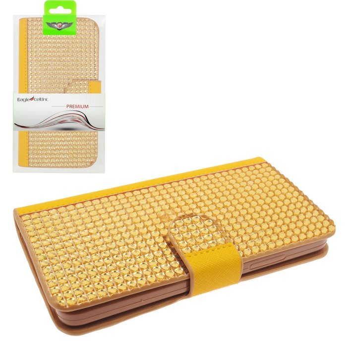 HJ POWER[TM] Nokia Lumina 640 Luxury Diamond FDS77 Leather PU WALLET POUCH Cover + [Free HJ POWER Stylus] EGWPDW3... N12
