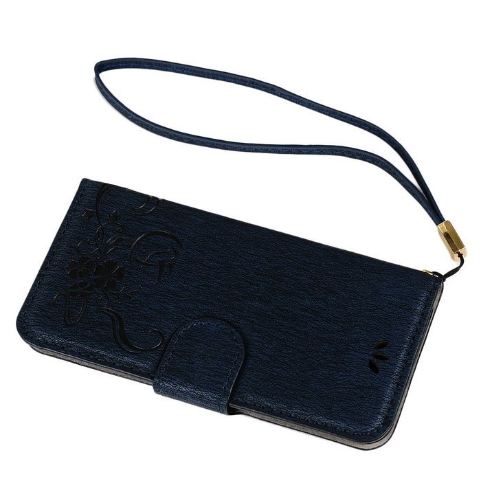 iPhone SE Case,iPhone 5S Case,iPhone 5 Case - Flip Wallet Case Stand Vintage Embossed Flowers PU Leather Texture... N24