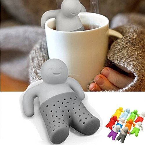 Saver Lazy Man Shape Infuser Teapot Cute Tea Strainer Silicone Coffee Tea Strainer