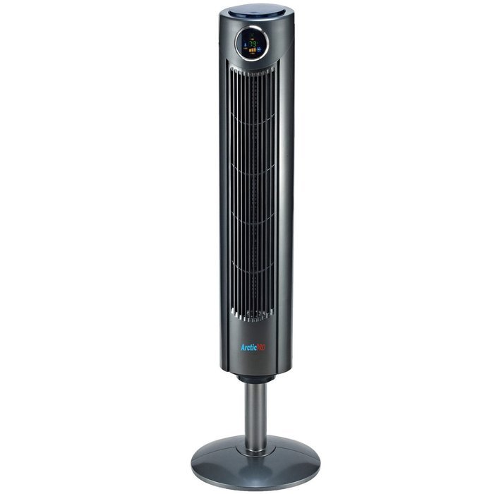 Arctic-Pro Digital Screen Oscillating Tower Fan with Remote Control, Dark Gray, 42-Inch N4