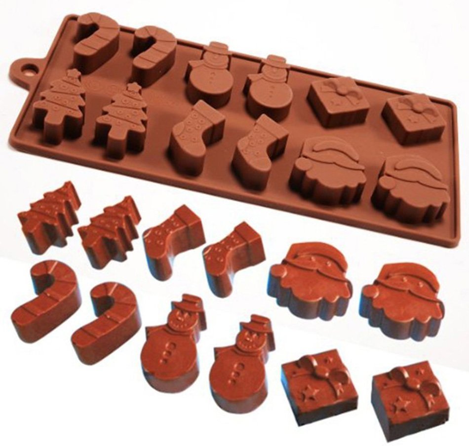 RoseSummer Christmas Silicone Fondant Mold Chocolate Cake Baking