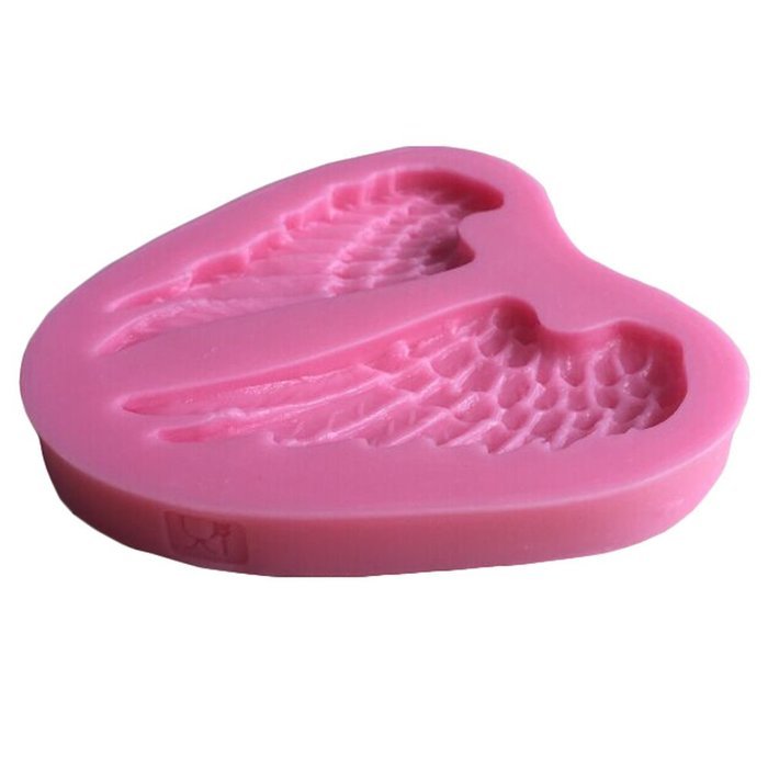 Karen Baking One Set Sleeping Baby And Angel Wing Shape 3D Silicone Fondant Cake Mould Pink N2