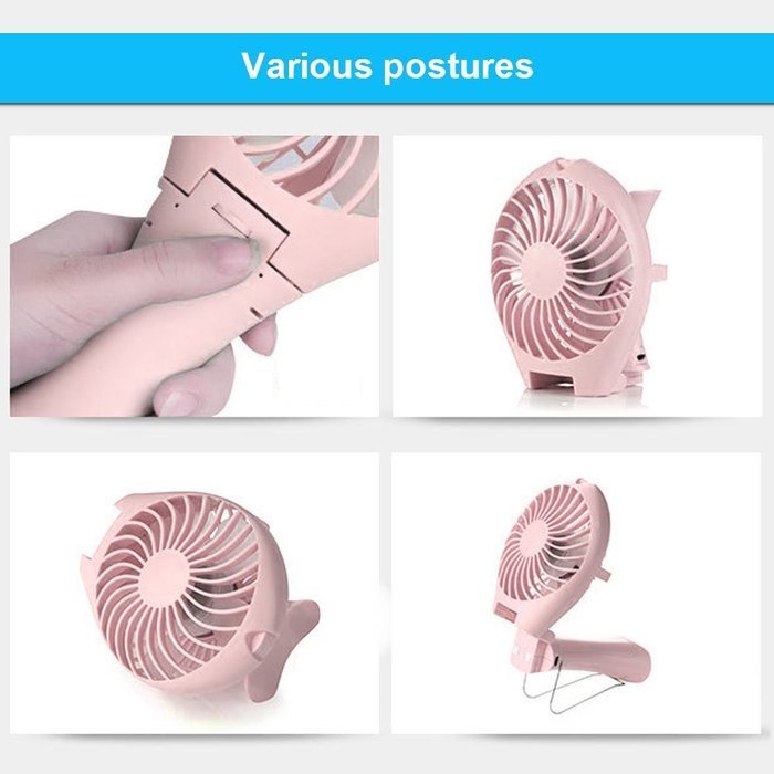 GaGa MILANO Portable Mermaid Fan Handheld and desk Fans with Umbrella Hanging Metal Clip for Home Office cooling... N12