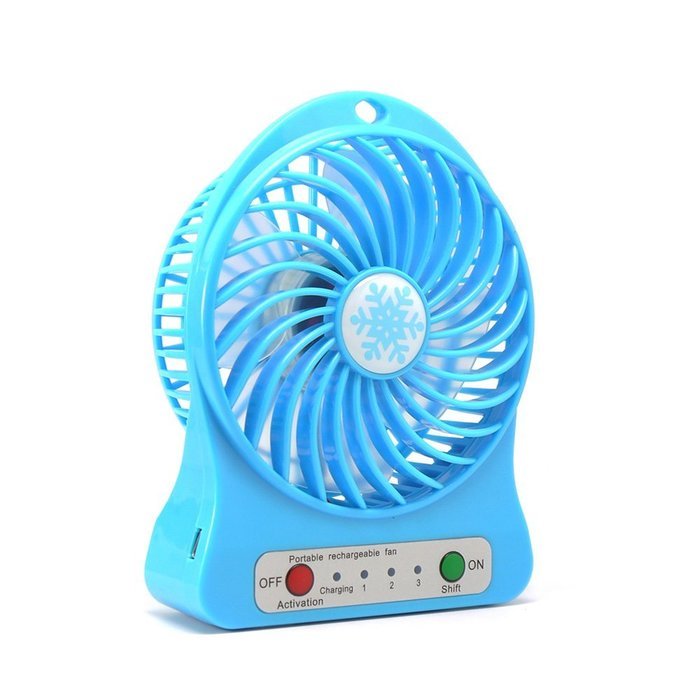 FOLOTE 4-inch Mini Hand Held Portable USB Fan Powered by Lithium Rechargeable Battery, 4 Blades, 3 Speeds Wind... N7