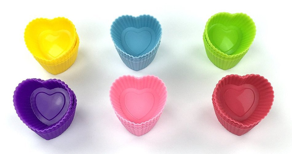 Lapurete&rsquo;s &reg; 36-pack Cupcake Liners-Silicone Reusable Cupcake and Muffin Baking Cup-No BPA,Six Vibrant colors.... N2