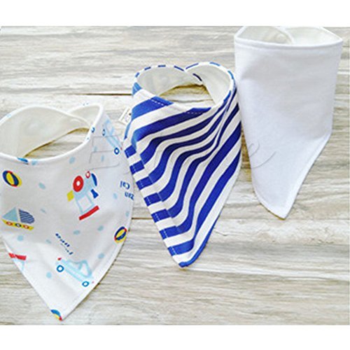 3Pcs Baby Boy Girls Saliva Towel Bandana Bibs Dribble Triangle Kids Head Scarf N6