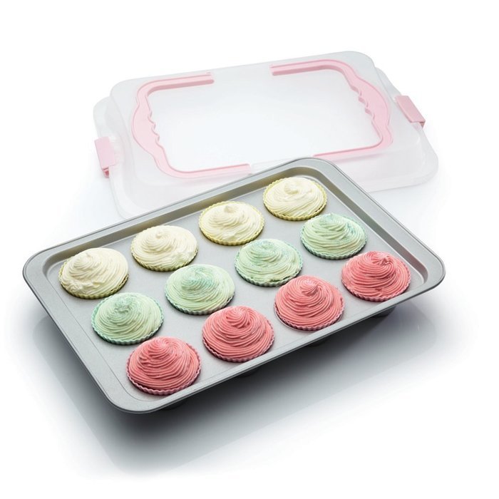 Sweetly Does It Non-stick 12 Cup Baking Tray With Lid
