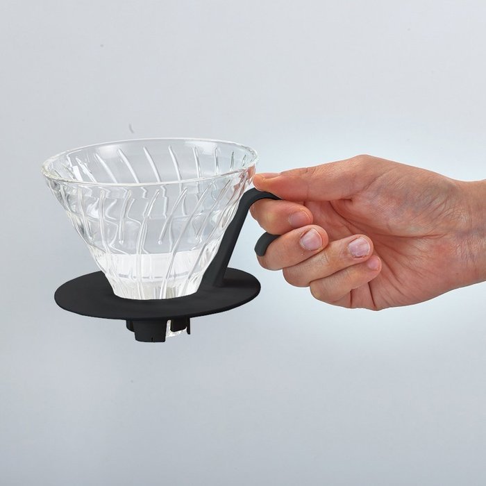 Hario VDGN-02B V60 New Glass Coffee Dripper 02, Black