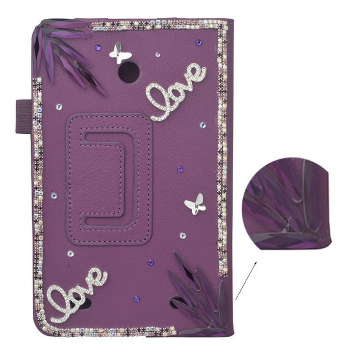 Spritech(TM) 3D Bling Rhinestone Design LG G Pad 8.0 Smart Shell Case Premium PU Leather Stand Cover for LG G... N16