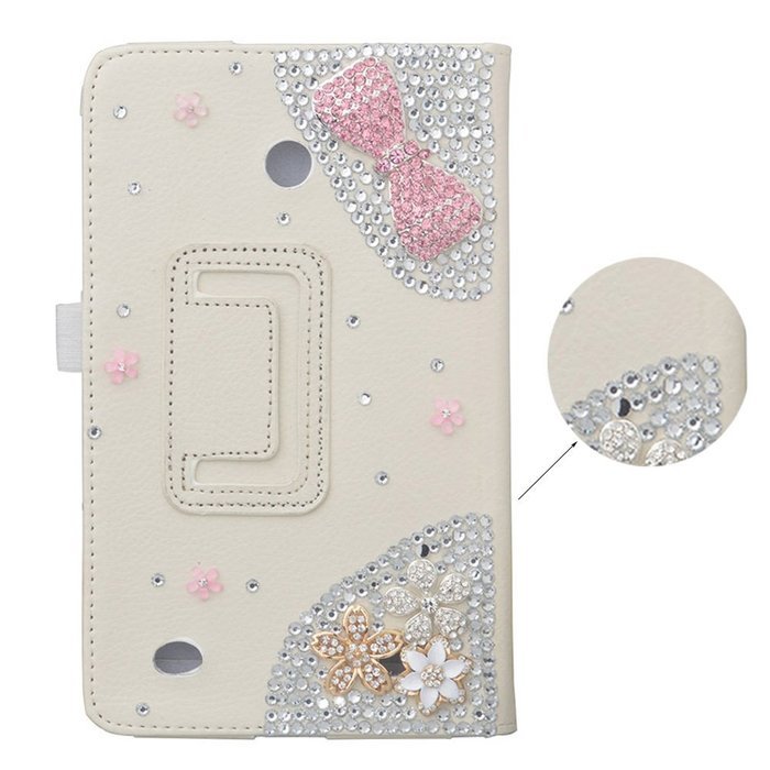 Spritech(TM) 3D Bling Rhinestone Design LG G Pad 8.0 Smart Shell Case Premium PU Leather Stand Cover for LG G... N18