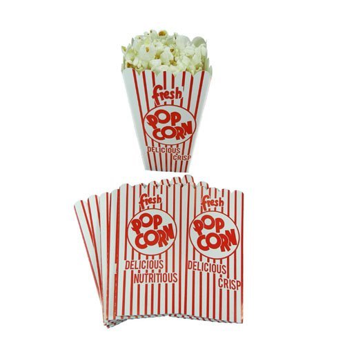 Regency Single serve pop-up Popcorn Boxes 25-pack 6.25"X3.5" X 3.5" when open