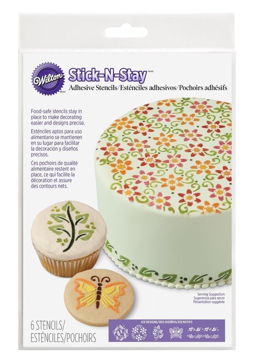 Wilton 417-5158 Stick N Stay Stencils, Hearts N3