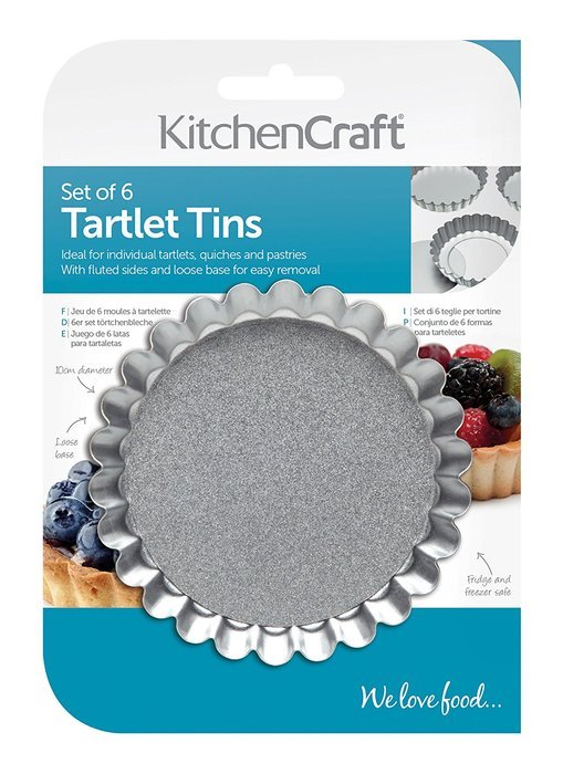 10cm Set Of 6 Loose-bottom Tart Tins