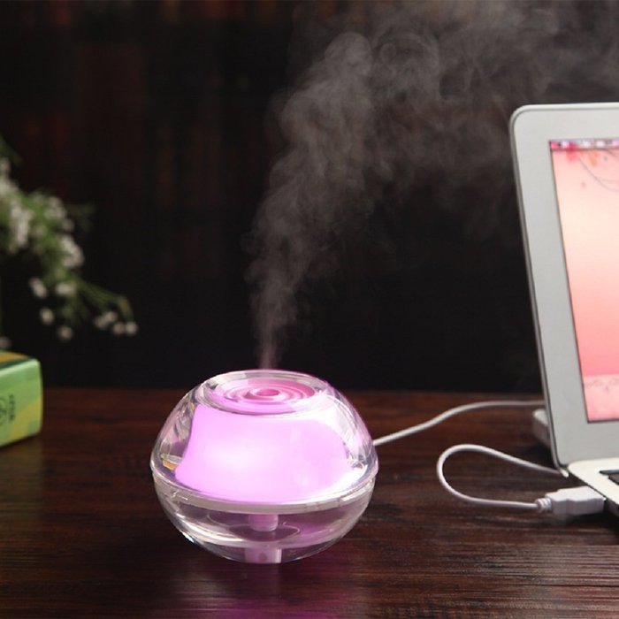 Mist Ultrasonic Humidifiers, SOKATON Mini USB Portable Air Humidifier Purifier with LED Night Light, Whisper Quiet... N12