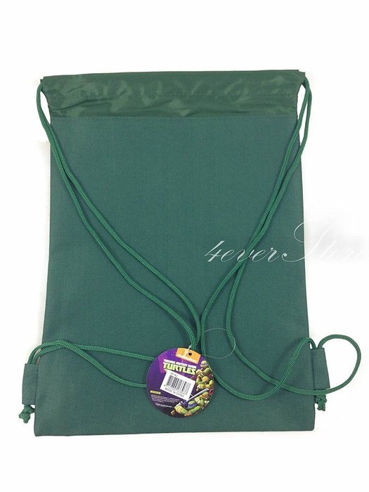 Ninja Turtles Green-Drawstring String School Sport Gym Tote Bag Backpack