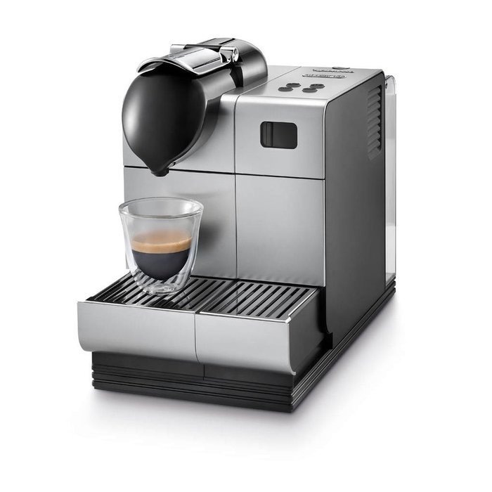 DeLonghi Silver Lattissima Plus Nespresso Capsule System with Coffee Pack Drawer, Knox Milk Frother, and Espresso... N2
