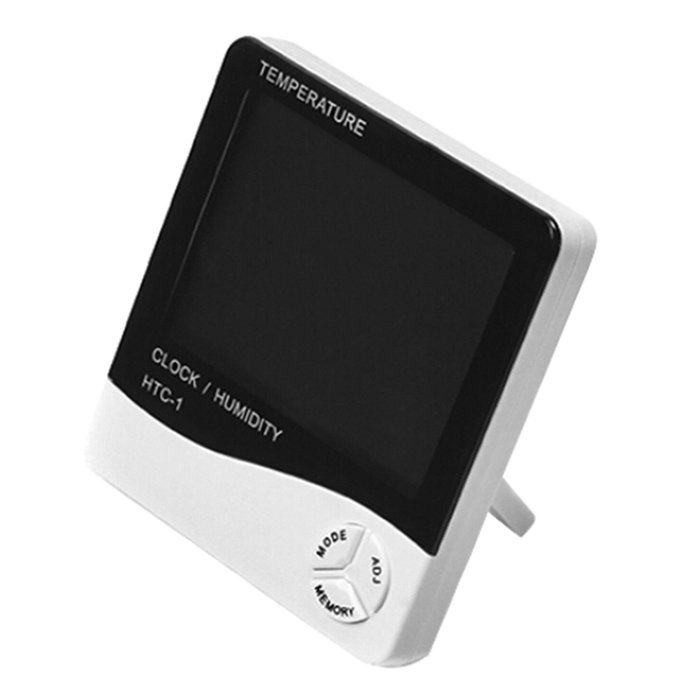 audiosharp LCD Digital Temperature Thermometer Humidity Hygrometer Meter with Clock Calendar Alarm N4