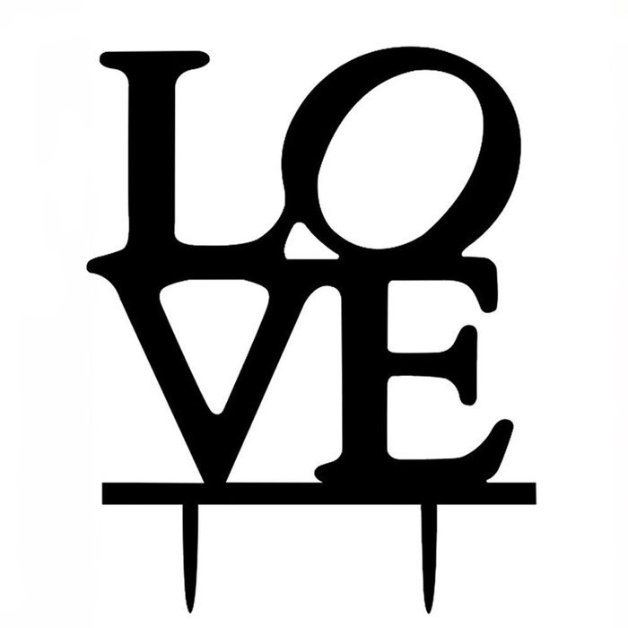 Ecape Acrylic Wedding Cake Toppers Custom Love You More Cake Toppers Cake Decoration Black Pack of 1 N7