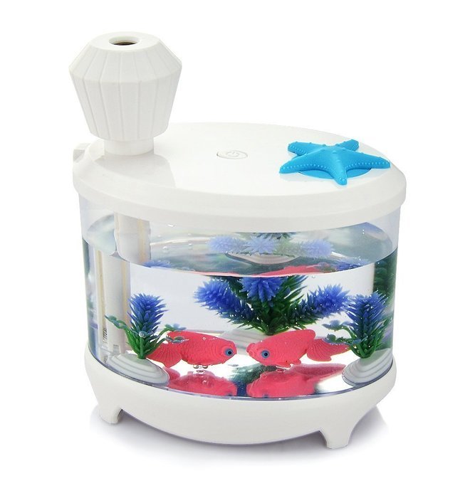 460ML Cool Mist Humidifier Purifier Portable USB air Purifier Mist with 7-Color Breathing Night Light Fish Tank...