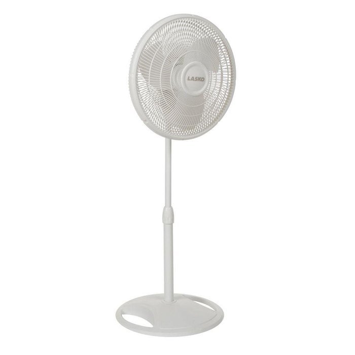 Lasko, 16 In. Oscillating Stand Fan and the Perfect Height for Any Room in Which High Air Flow Is Needed.