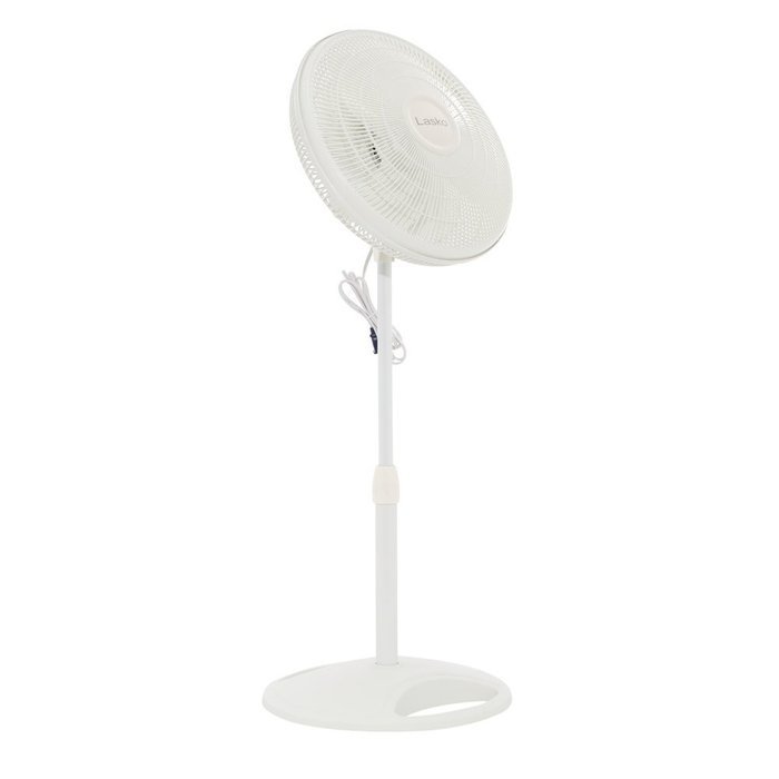 Lasko, 16 In. Oscillating Stand Fan and the Perfect Height for Any Room in Which High Air Flow Is Needed. N3