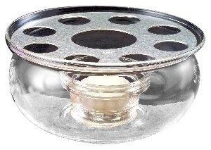 Yama Glass Warmer with Grid (5" in diameter)