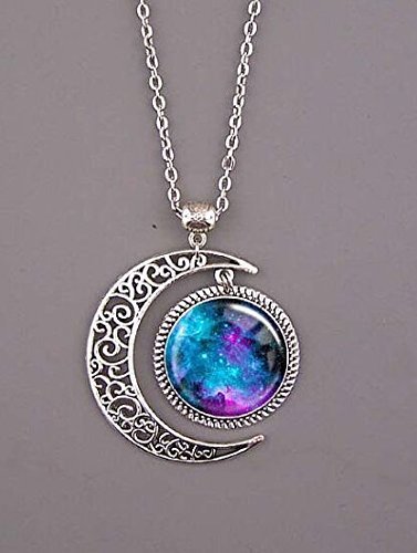 Turquoise Nebula Necklace,Nebula jewelry,Nebula pendant,Galaxy Necklace,Space Pendant,Galaxy Jewelry,Universe...