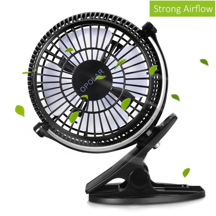 Opolar 3-in-1 Desk Clip and Wall Mountable Mini USB Fan with 2 Speeds N9