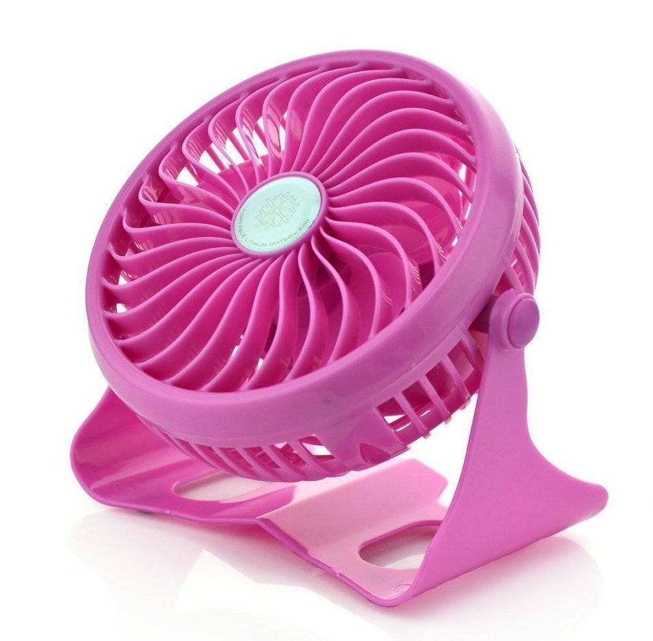 Happy-top 360 Degree Adjustable Wireless USB or 18650 Battery Powered Portable Desk Fan Mini Portable Fan Electric... N9