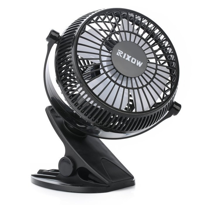 Mini Clip Desk Fan,Rixow Mini USB Clip and Desk fan,Personal Fan Quiet Operation,2-Mode Speed Portable Cooling... N3