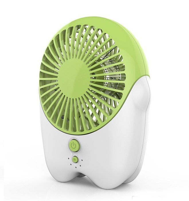 QH Speed Adjustable USB Mini Cooling Rechargeable Handheld Fan (Green) N2