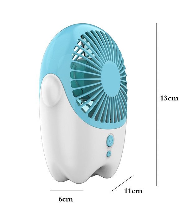 QH Speed Adjustable USB Mini Cooling Rechargeable Handheld Fan (Green) N4
