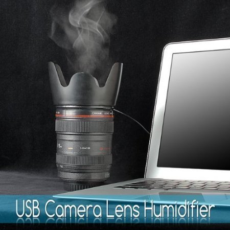 Camera Lens Tumbler, USB Desktop Portable Lens Humidifier