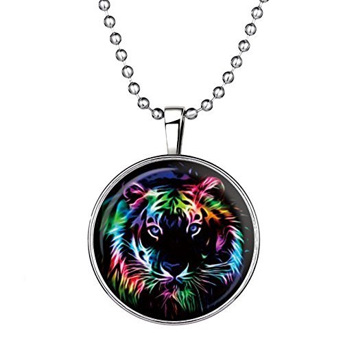 Steampunk Men Glow in the Dark Tiger Xmas Necklace Pendant Jewelry Party New