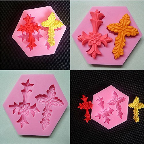 Genenic Silicone Fondant Sugarcraft Mold Cake Decorating Mould Cross Shape