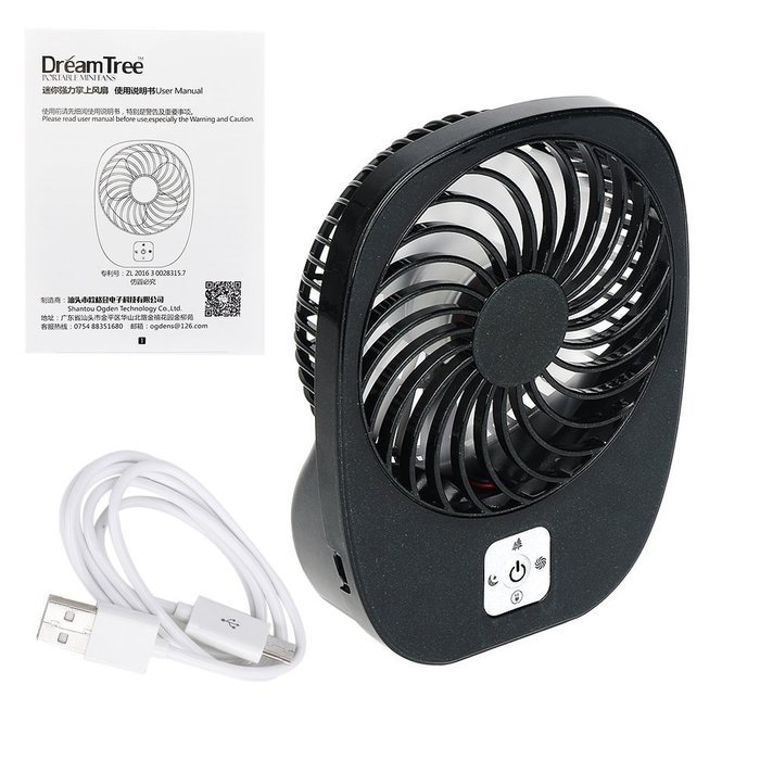 Honeyall Portable Mini Rechargeable USB Fan Vertical high speed mini fans with 3 modes Sleeping Breeze,Natural... N10