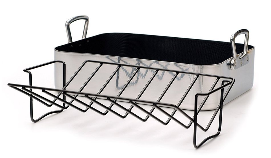 Aluminum Professional Nonstick Roasting Pan w/ Rack