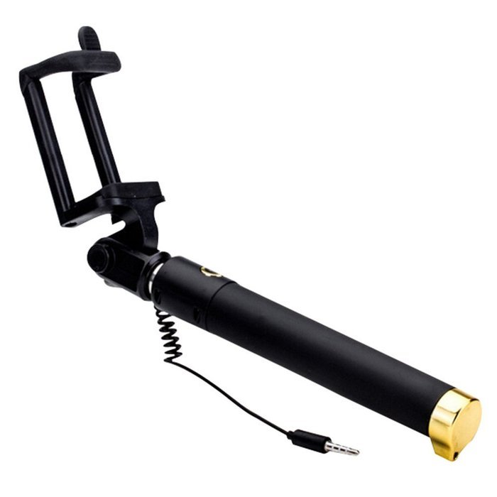 Evtech(tm) Mini Foldable Selfie Stick with Wired Control [Installed, Bttery Free, No Bluetooth] for Smart Mobil... N18
