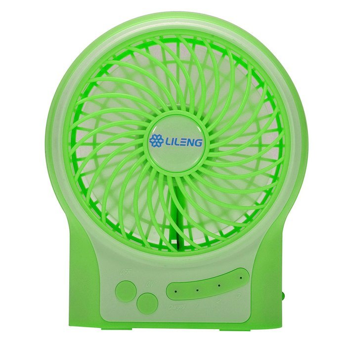 GIZGA Mini Portable USB Rechargeable 3 Speeds Personal Fan with LED Light, Built in 2200mAh 18650 Lithium-ion... N12