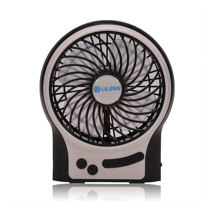 GIZGA Mini Portable USB Rechargeable 3 Speeds Personal Fan with LED Light, Built in 2200mAh 18650 Lithium-ion... N16