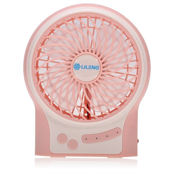 GIZGA Mini Portable USB Rechargeable 3 Speeds Personal Fan with LED Light, Built in 2200mAh 18650 Lithium-ion... N19