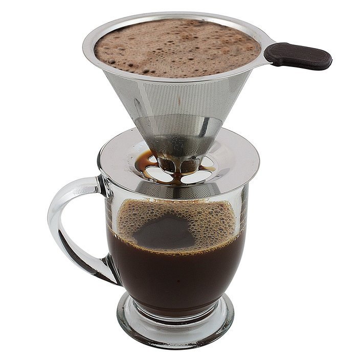 Clever Coffee Dripper &ndash; Personal, Atomic Coffee Brewer Made Of Stainless Steel &ndash; Portable, Paperless Pour Over...