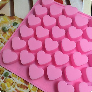 Sher Bakeware Silicone Heart Shaped Baking Molds for Chocolate