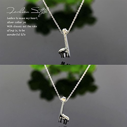 Cartoon Mini Fawn Bambi Giraffe Pendant Necklace Fashion Female Clavicle Chain N7
