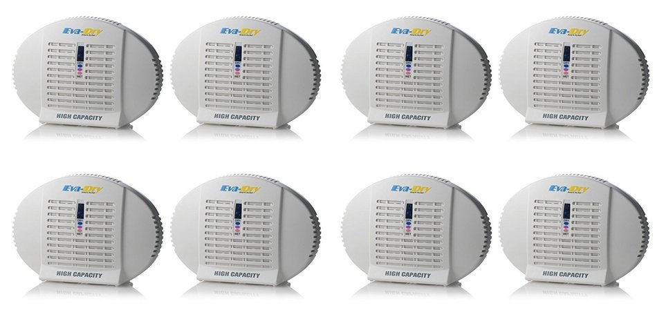 Eva-dry E-500 High Capacity Renewable Wireless Mini Dehumidifie Fight dampness (8 Pack) N3