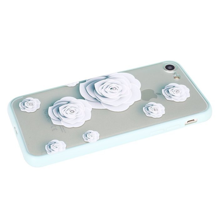 iPhone 7 Case, PHEZEN Colorful Flower Butterfly Plum Blossom Crystal Diamond Bling Hybrid Hard PC + Clear Soft... N27
