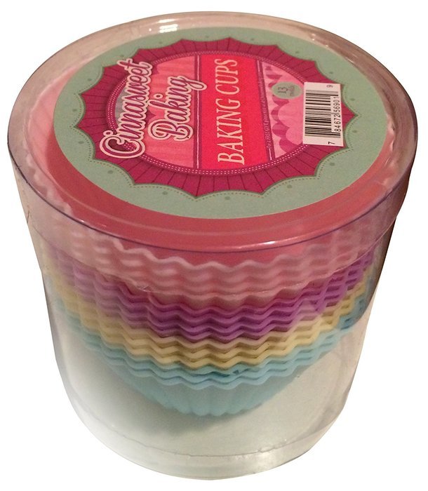 Cinnasweet Baking-Silicone Cupcake Molds, 4 Colors, Set of 13