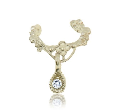 Women Ear Cuff Wrap Rhinestone crystal Clip On Earring Jewelry silver one N6