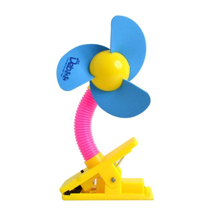 Leewin Mini Safety Portable Clip-on Baby Stroller Fan Battery Powered Soft Foam Blade Infant Toddler Crib Cooling... N7