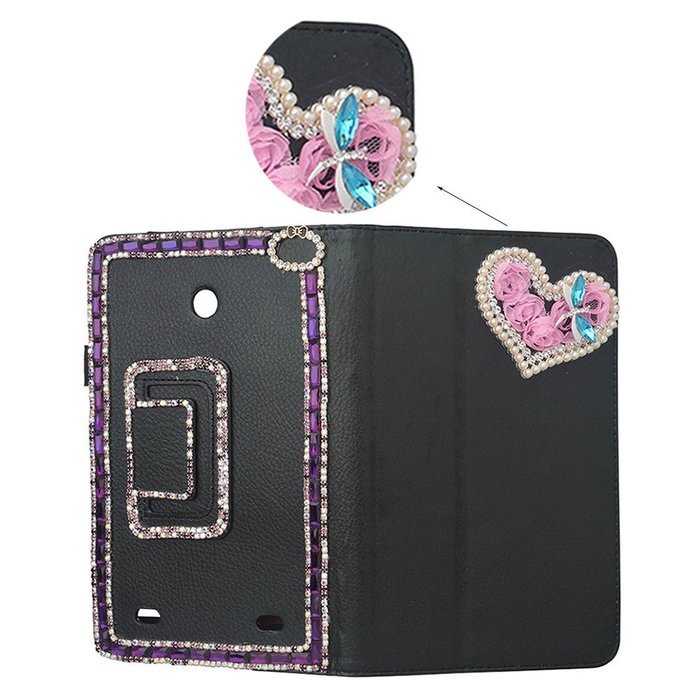 Spritech(TM) 3D Bling Rhinestone Design LG G Pad 8.0 Smart Shell Case Premium PU Leather Stand Cover for LG G... N25